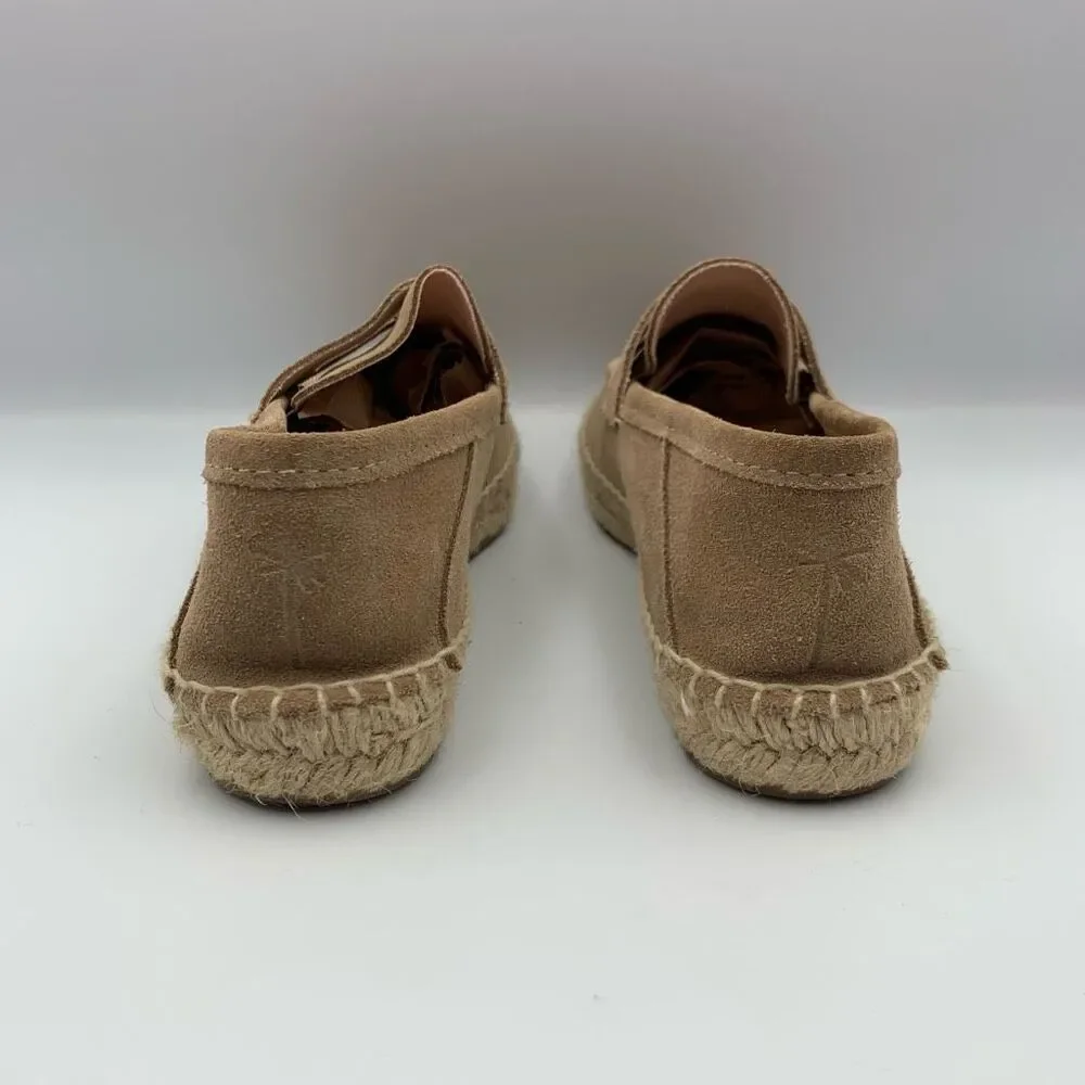 Tan Suede Espadrille Vacation Loafers - Picture 9 of 13
